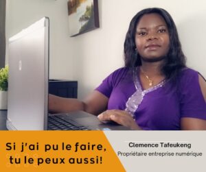 Clemence Tafeukeng, propriétaire d'une entreprise numérique